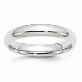 10k White Gold 4mm Standard Comfort Fit Wedding Band Ring