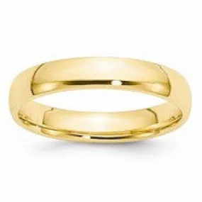 14k Yellow Gold 4mm Lightweight Comfort Fit Wedding Band Ring