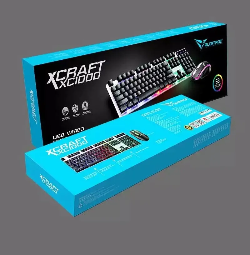 Alcatroz Wired Combo Gaming Keyboard/ Mouse X-Craft XC1000