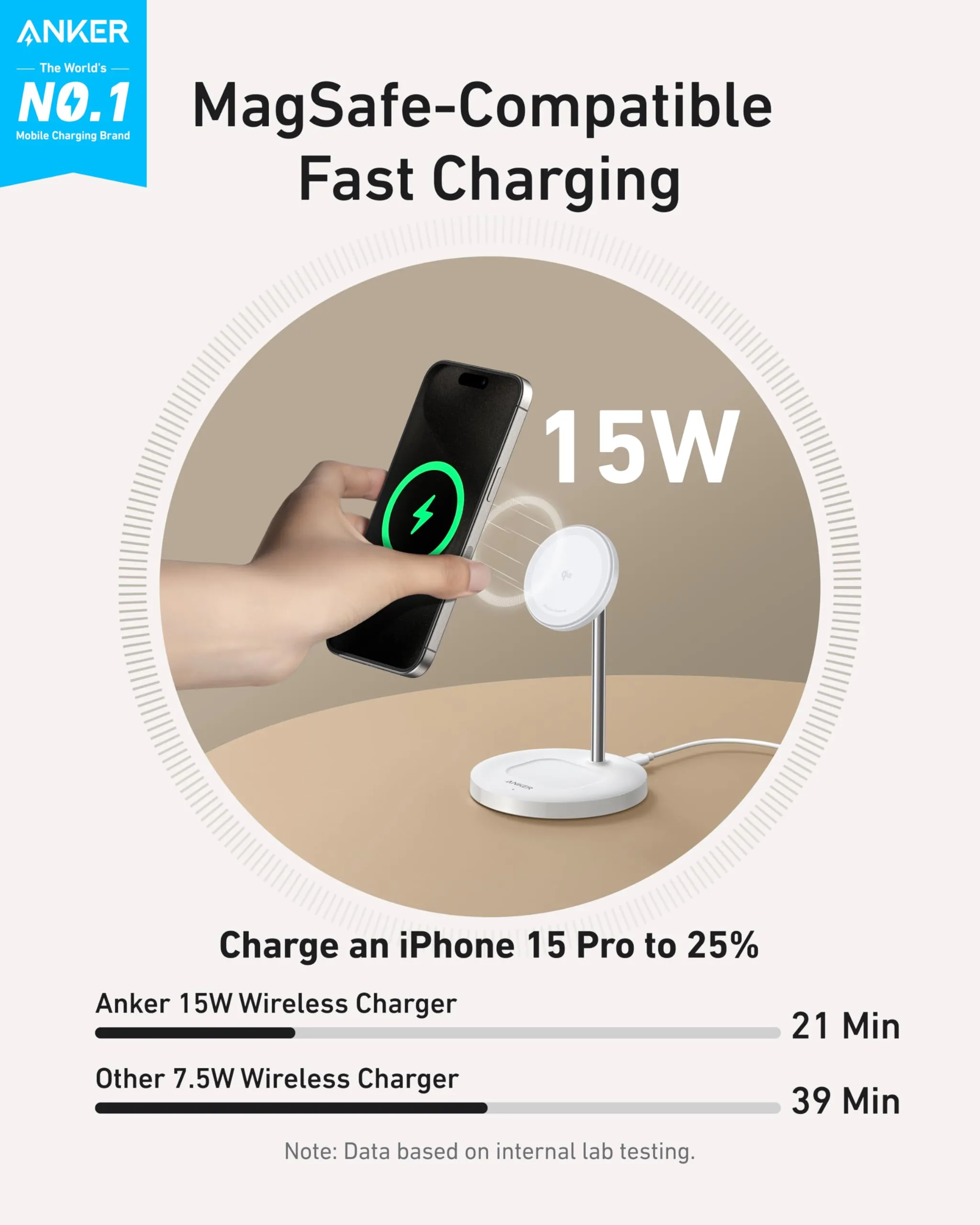 Anker MagGo Wireless Charger (2-in-1, Stand)