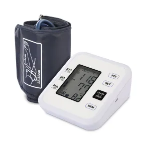 Arm Blood Pressure Monitor with Adjustable Cuff (8.7in-12.6in) Irregular Heartbeat Detector Voice Broadcast 2Users 99 Memories LCD Display CE FDA Appr