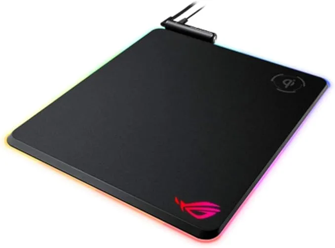 ASUS ROG Balteus Qi Vertical Gaming Mouse Pad with Wireless Charging, Aura Sync RGB Lighting, and USB Pass-Through