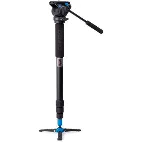 Benro A48T Video Monopod - Twist Lock Legs -S4 Head - 3 Leg Base