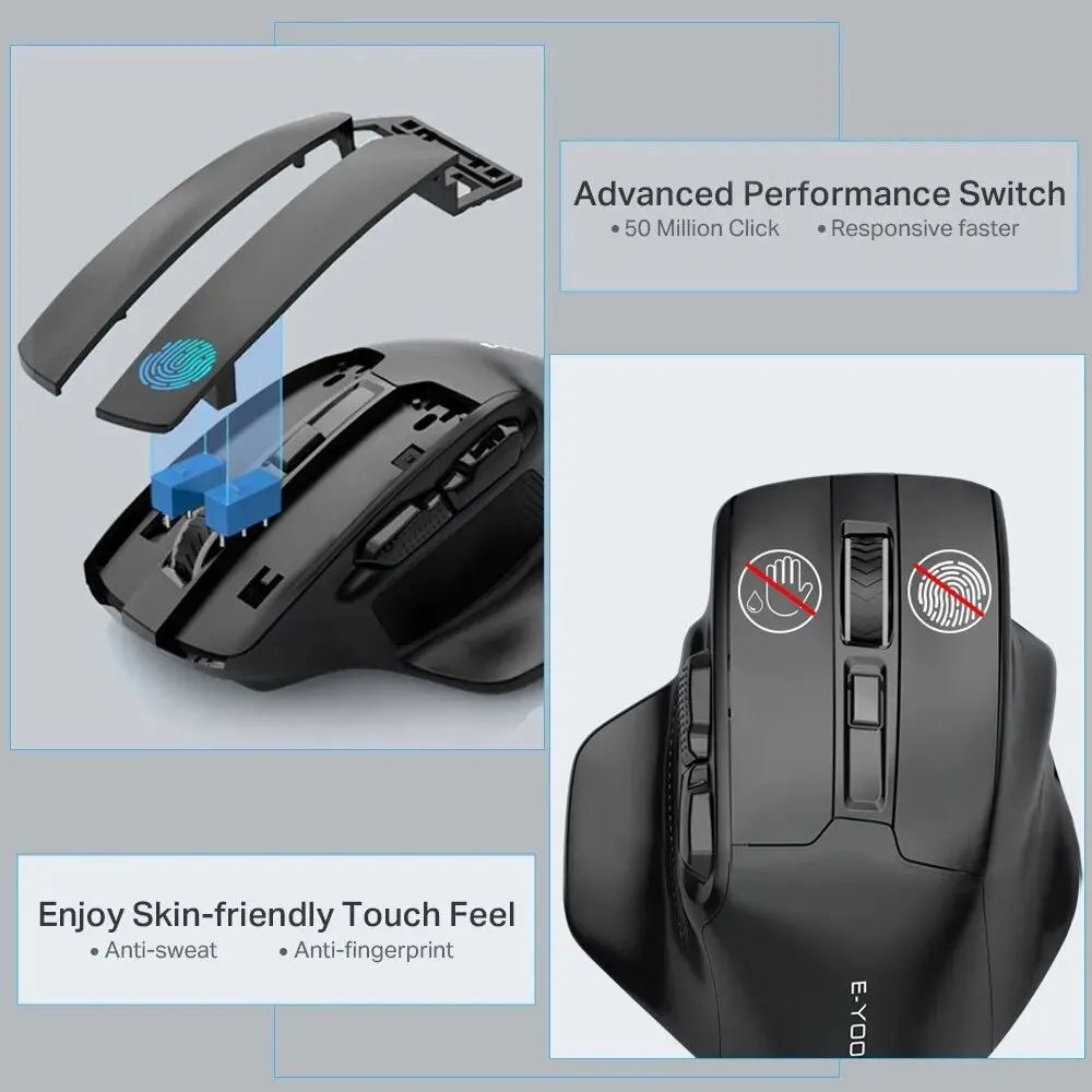 Best Gaming Mouse for Big Hands | E-YOOSO-PAW3212 4800 DPI 5 Buttons