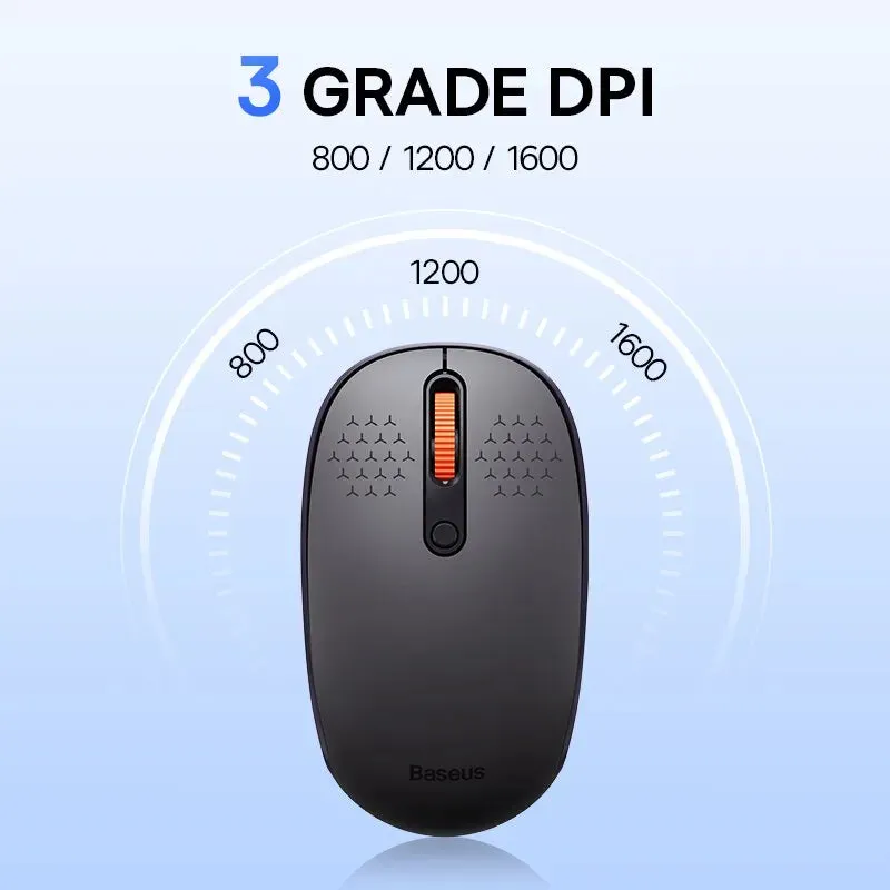 Best Wireless Mouse-Baseus F01B-Bluetooth 5.0 Mouse 1600 DPI Silent