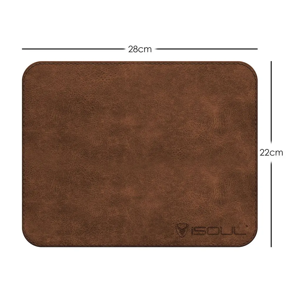 Brown PU Leather Mouse Pad for Gaming and Precise Work