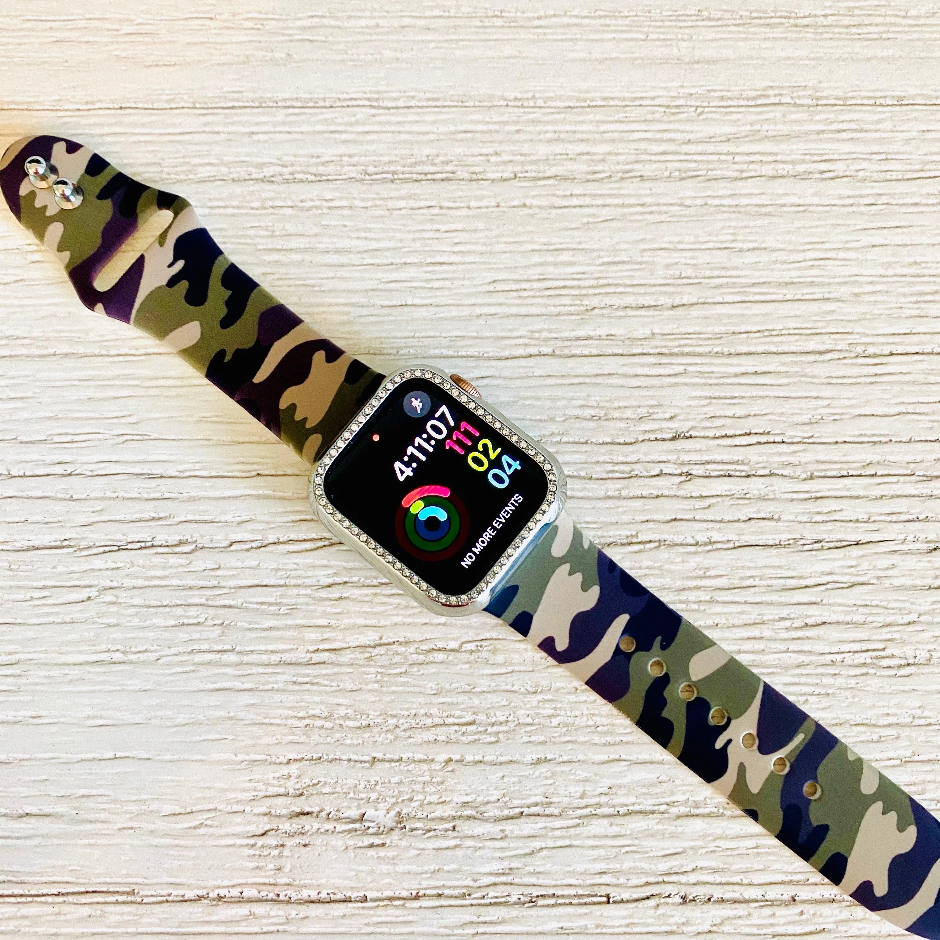 Camouflage Print Silicone Band For Apple Watch