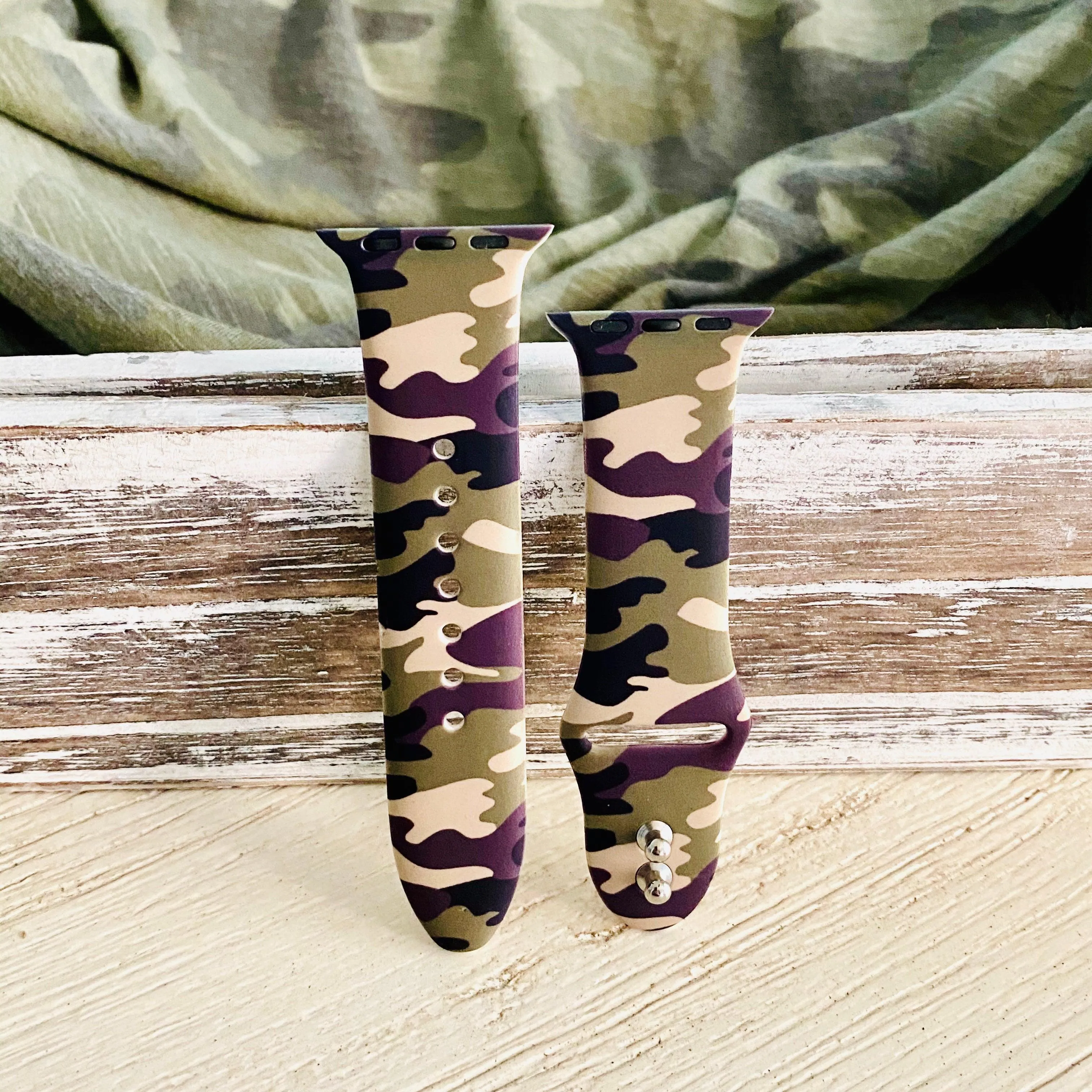 Camouflage Print Silicone Band For Apple Watch