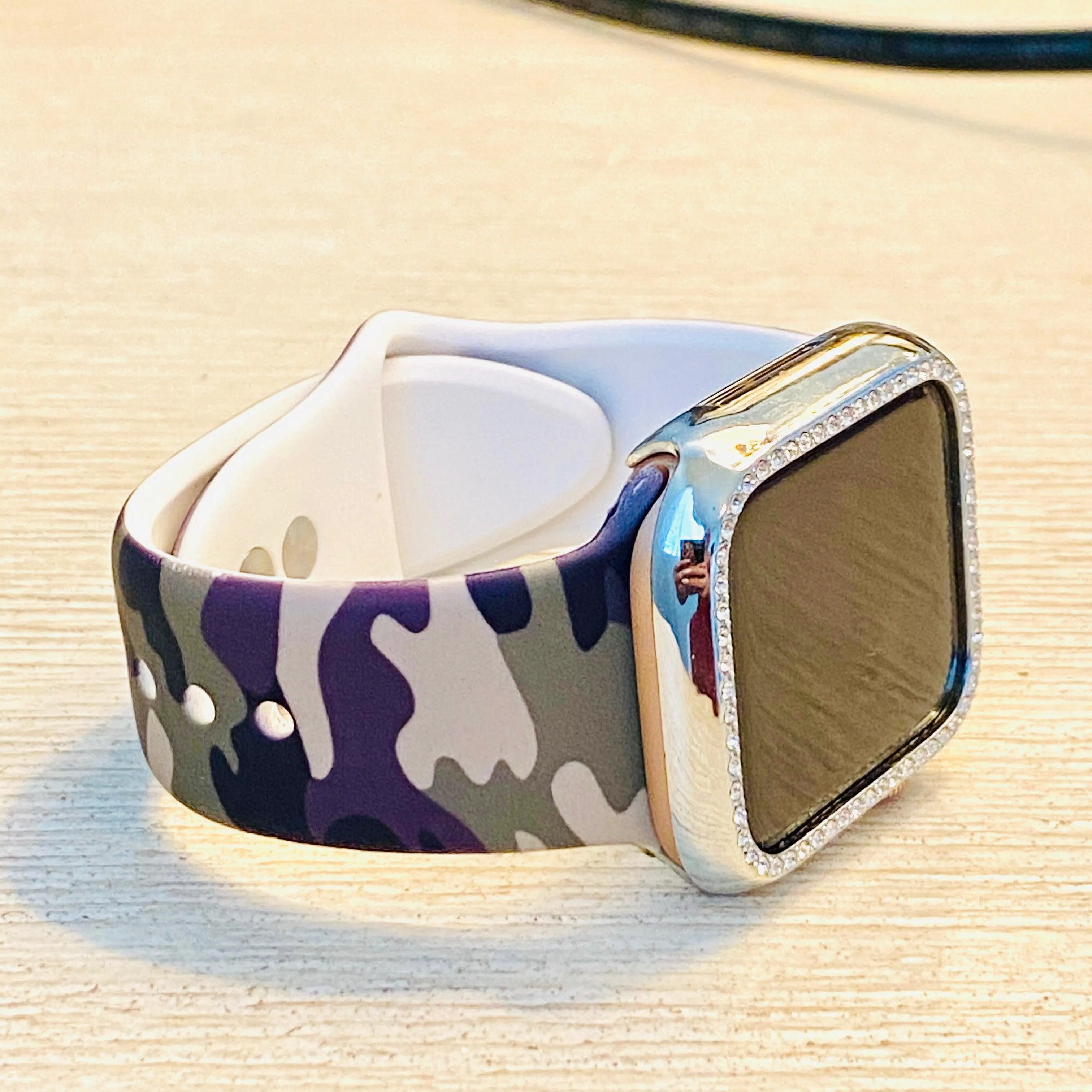 Camouflage Print Silicone Band For Apple Watch