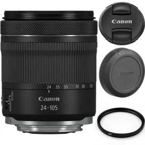 Canon RF 24-105mm f/4-7.1 IS STM Lens with 67mm UV Filter