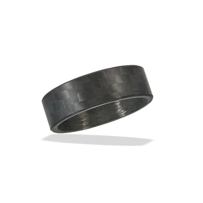 Carbon Fiber band 8mm flat checkered. Size 12 (99952)