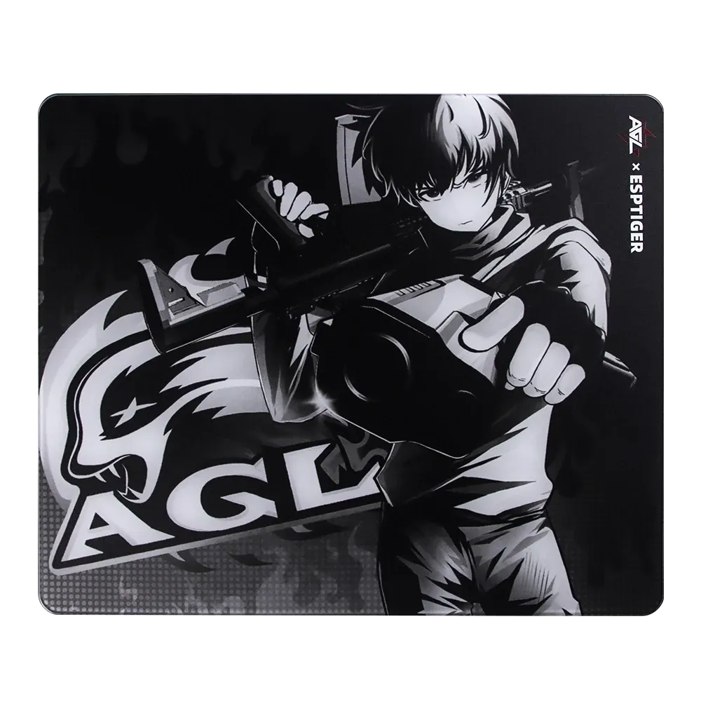 Esptiger Lotus Black AGL Edition | Glass | Gaming Mousepad