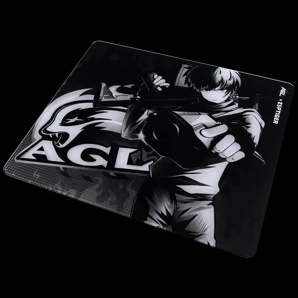 Esptiger Lotus Black AGL Edition | Glass | Gaming Mousepad