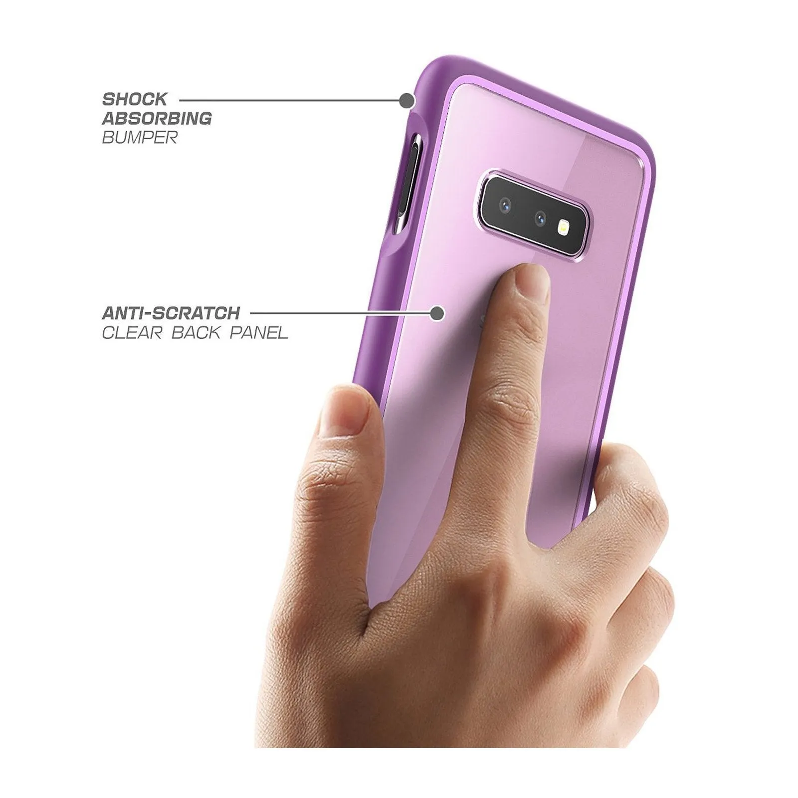 Galaxy S10e Unicorn Beetle Style Clear Case-Purple