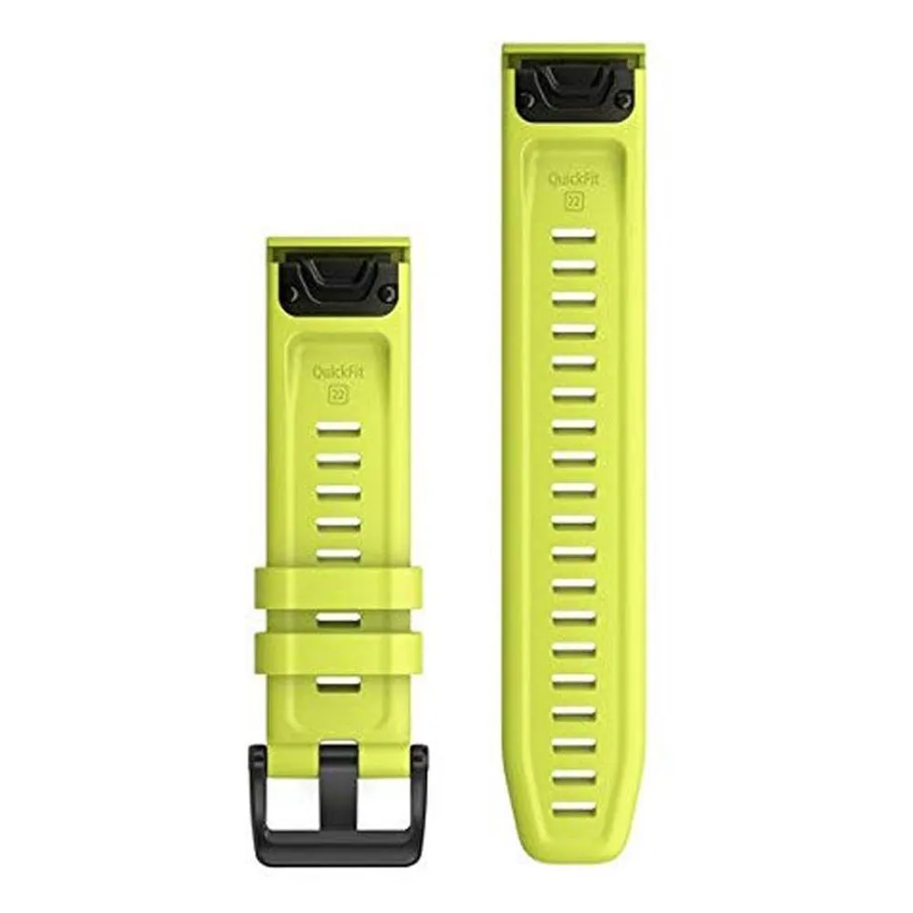 Garmin QuickFit Amp Yellow Silicone 22mm Watch Band - 010-12863-04