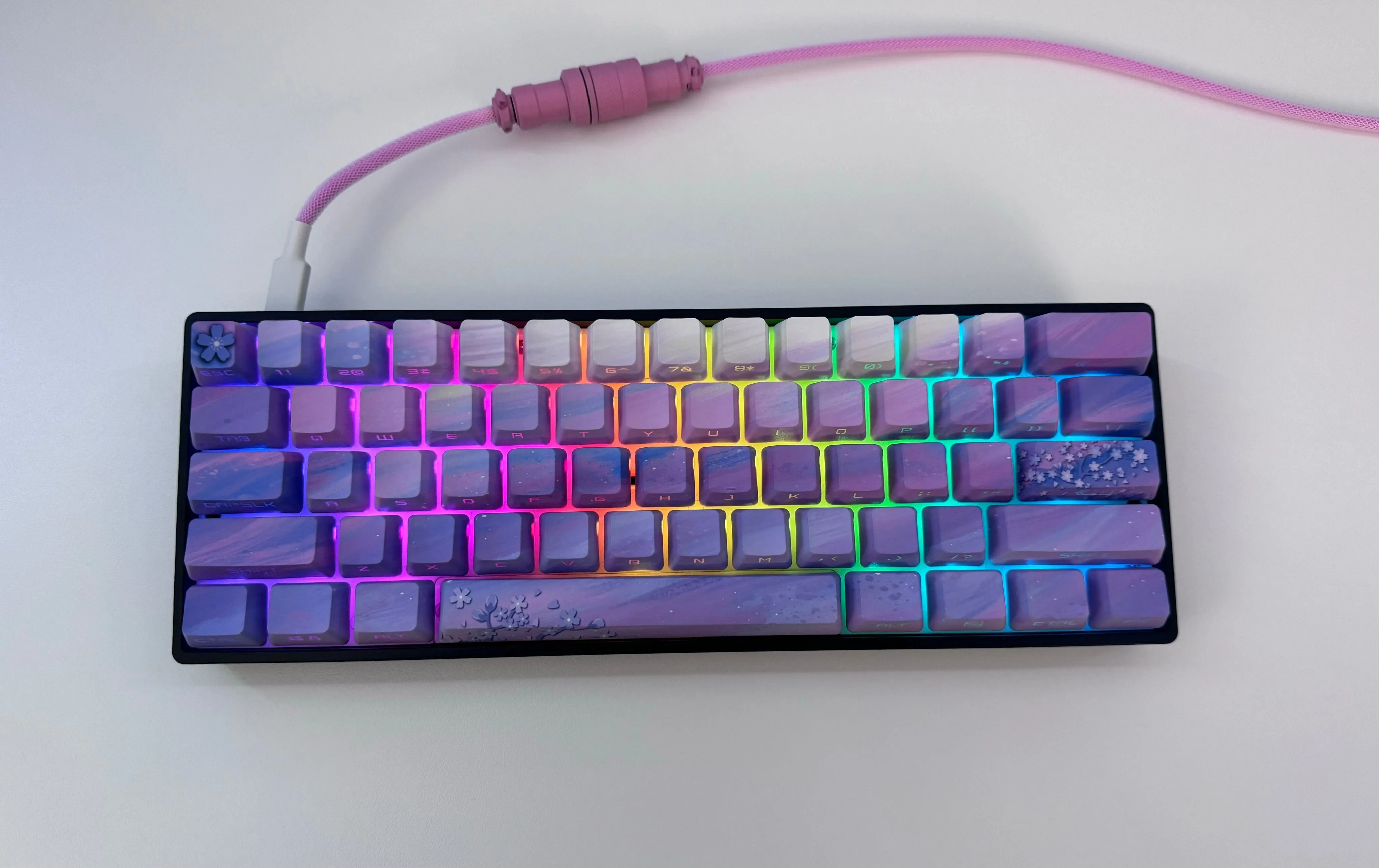 Hayabusa 60% Keyboard - Purple Sakura