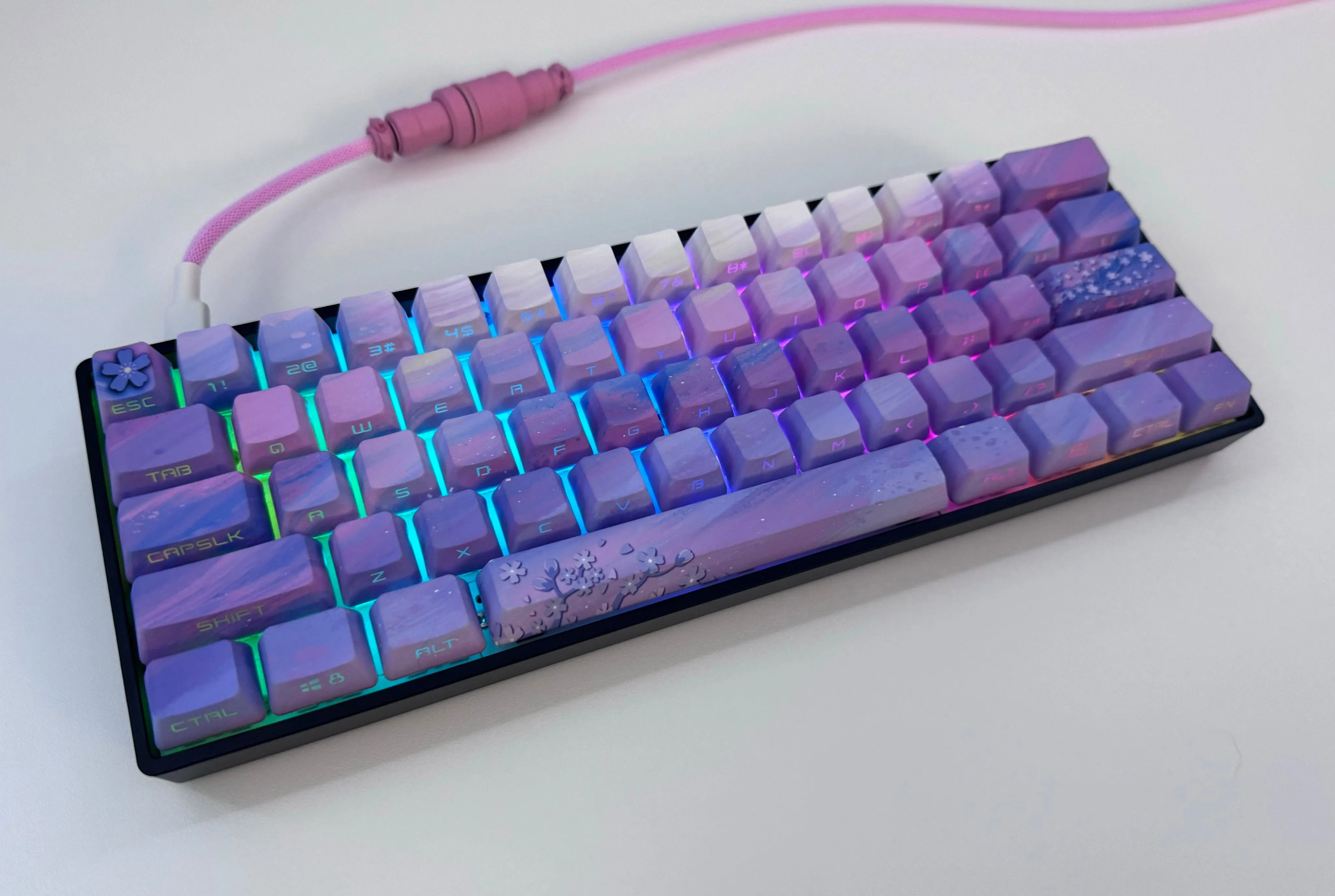 Hayabusa 60% Keyboard - Purple Sakura