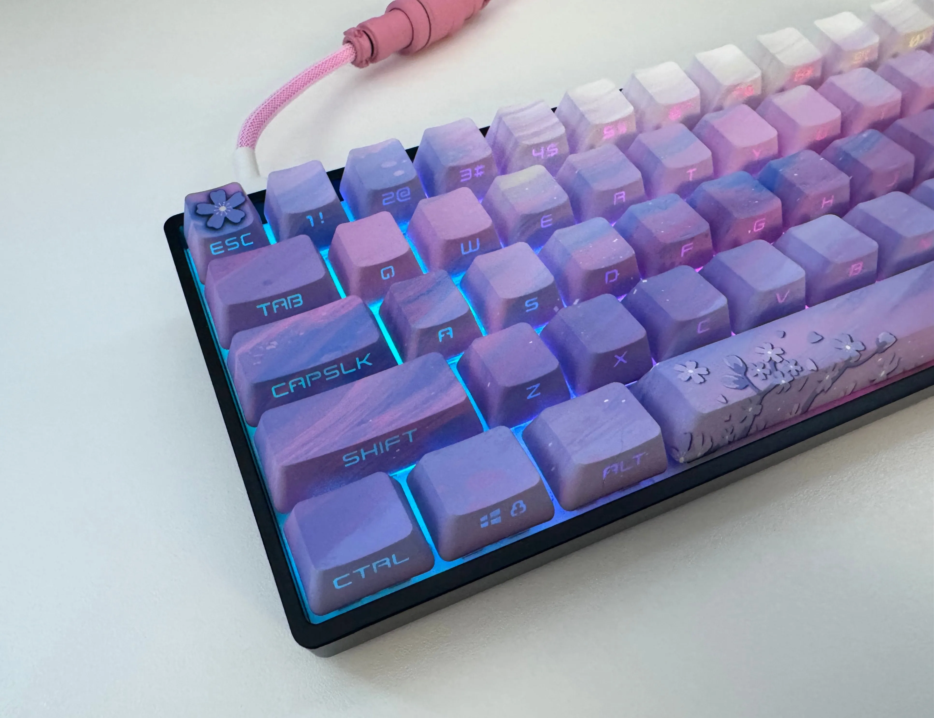 Hayabusa 60% Keyboard - Purple Sakura