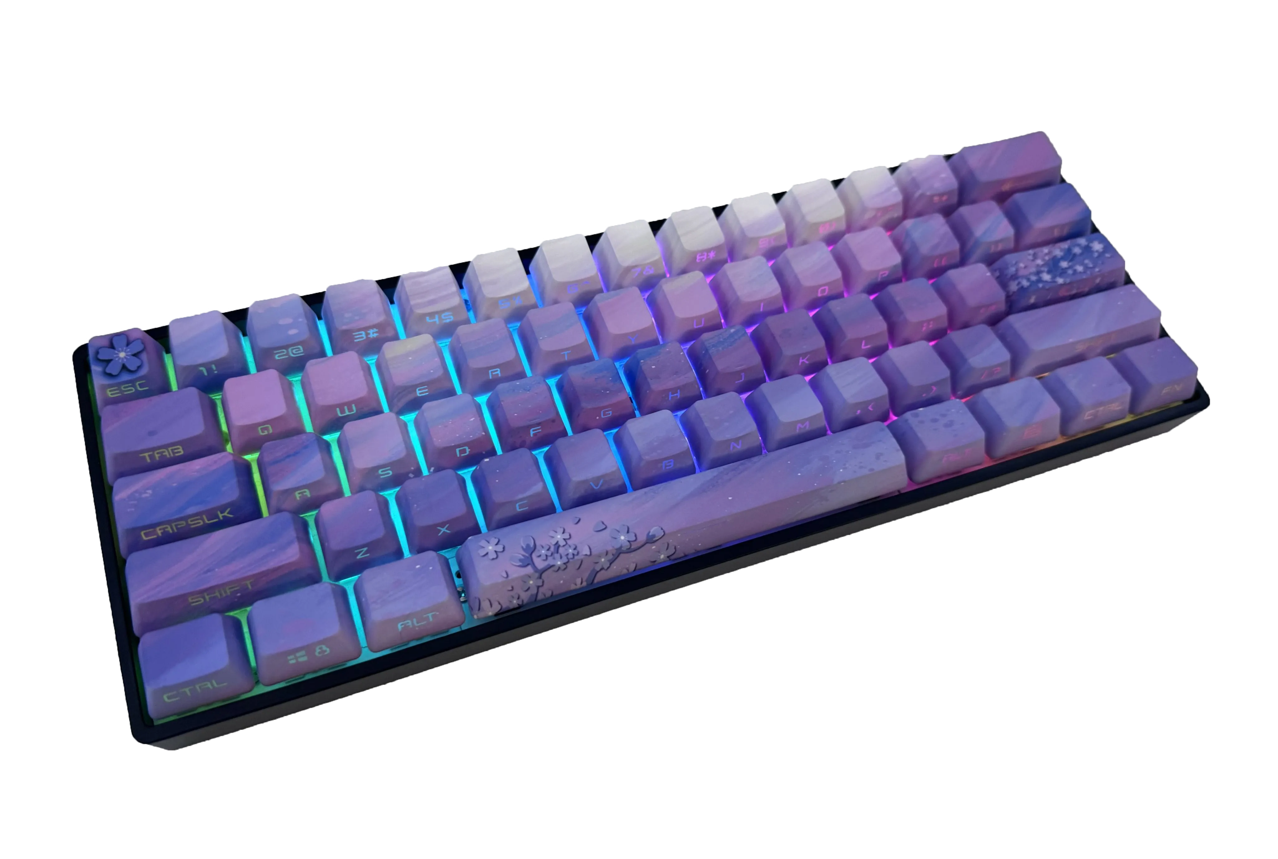 Hayabusa 60% Keyboard - Purple Sakura