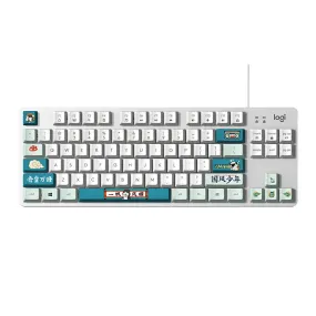 Logitech K835 gaming keyboard, wired, mechanical, Red Switch, National series, white