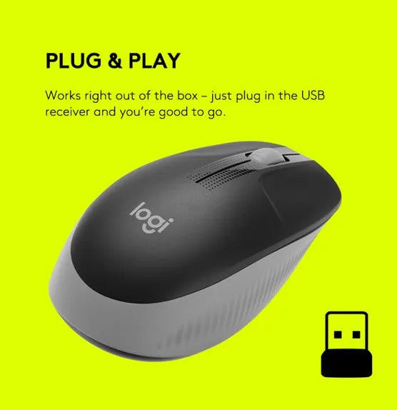 Logitech M190 Full-Size Wireless Mouse