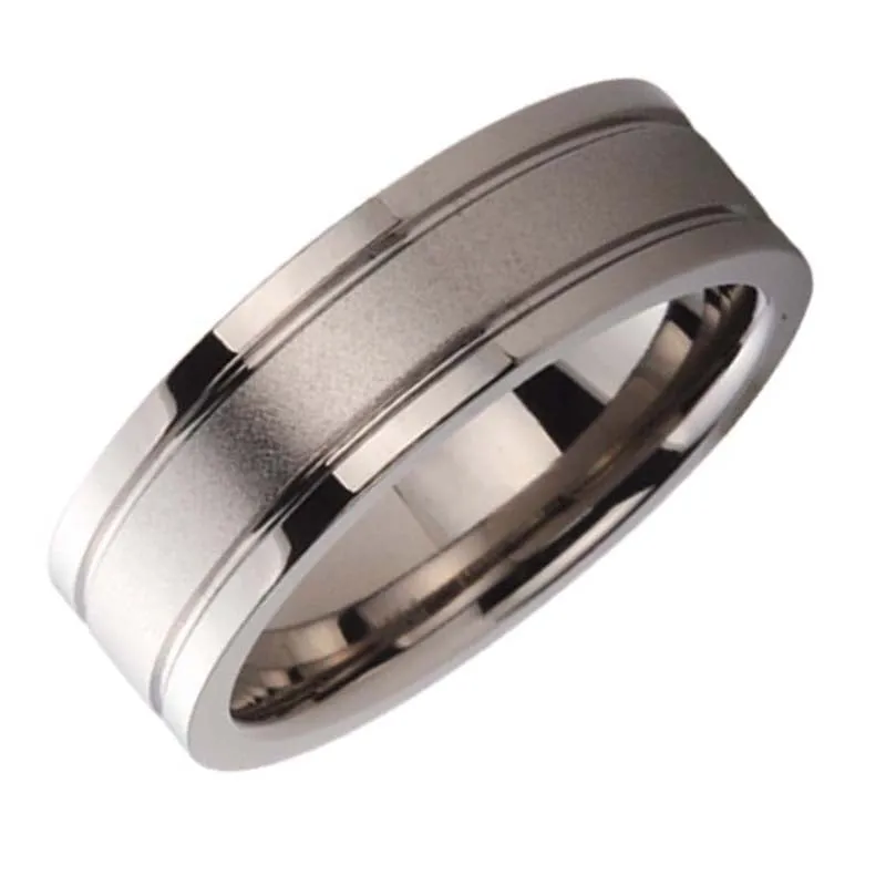 MEN'S TITANIUM SATIN BAND