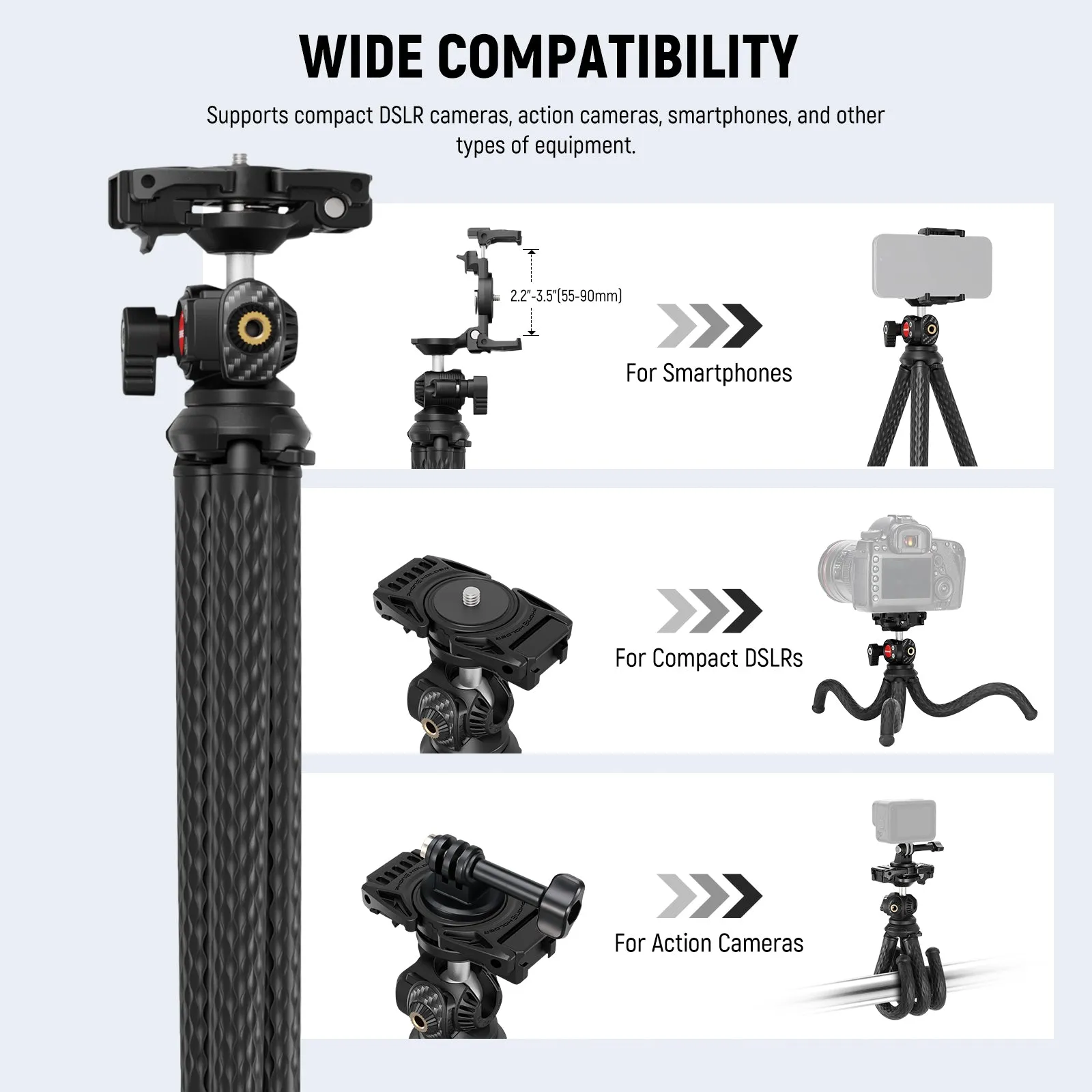 NEEWER TP34 Flexible Tripod with Remote