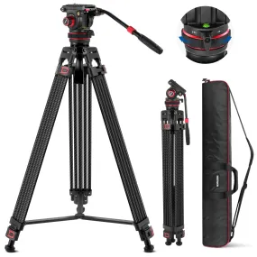 NEEWER TP76 78" Pro Video Tripod Carbon Fiber