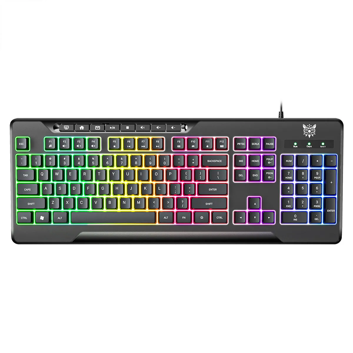 ONIKUMA G32 Wired Gaming Keyboard with RGB Backlit Matte Keycaps