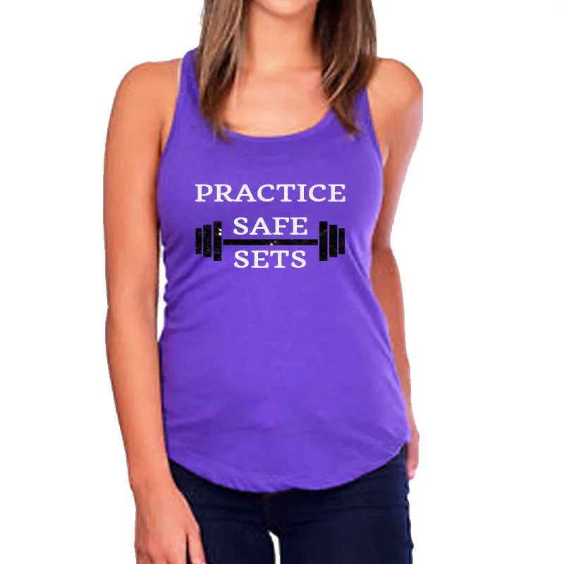 Practice Safe Sets Workout Tank Top