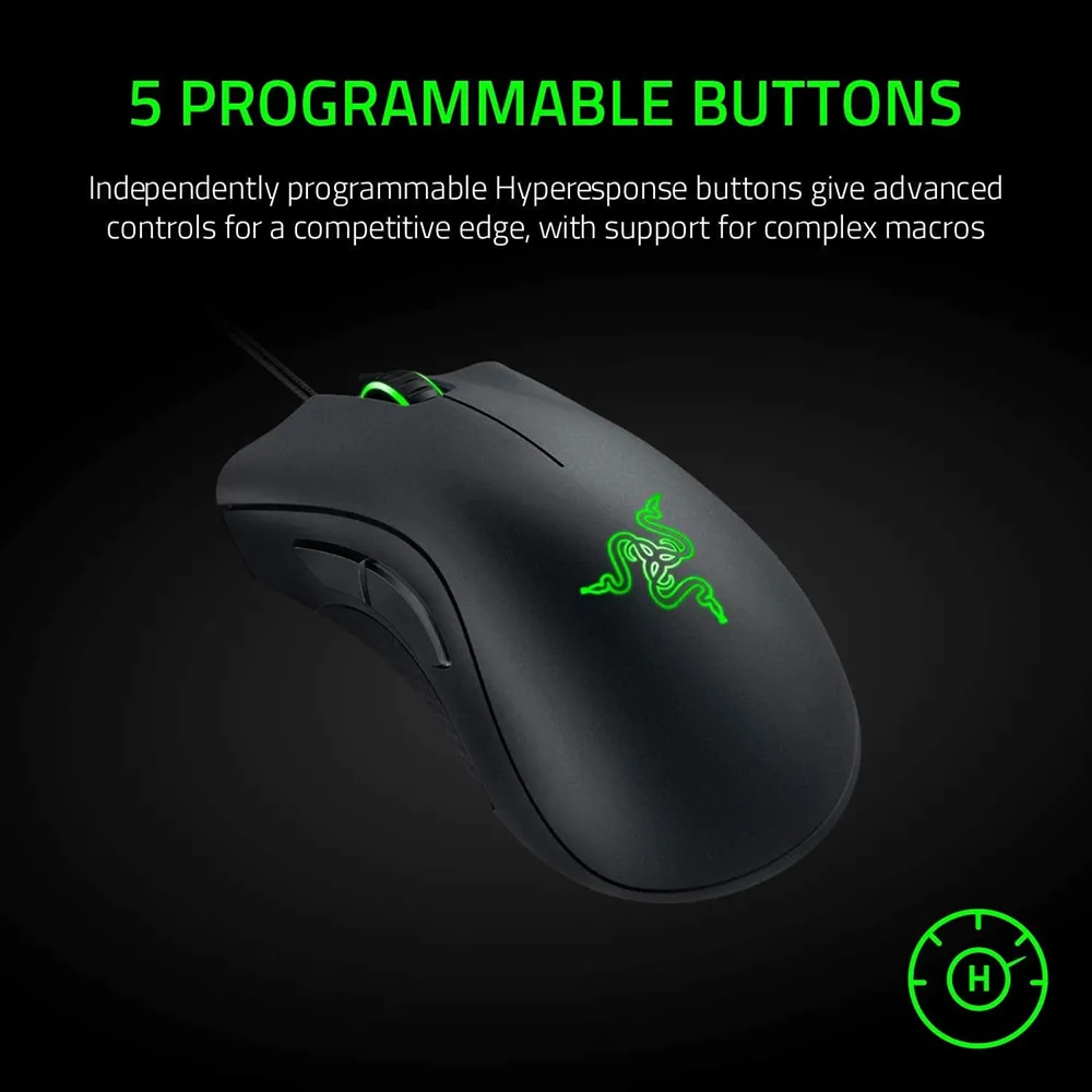 Razer Deathadder Essential - Ergonomic Wired Gaming Mouse