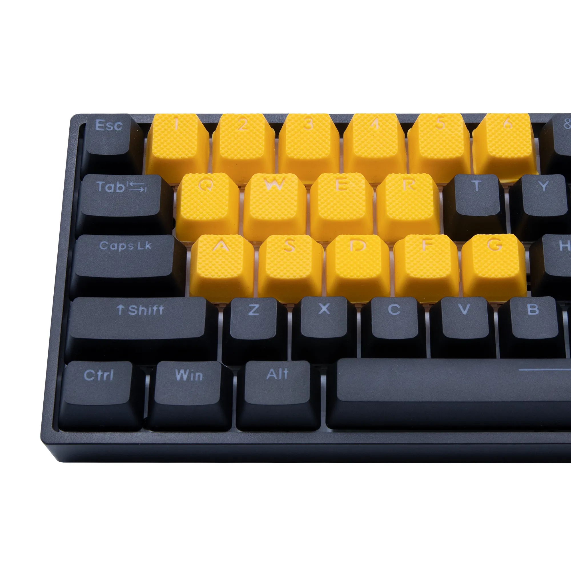 Rubberized Gaming Keycaps (Yellow)