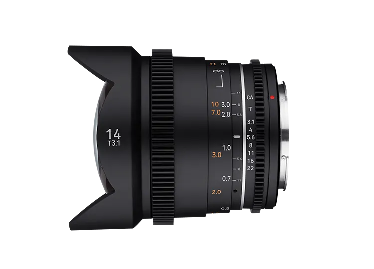 Samyang 14mm T3.1 MK2 VDSLR Full Frame Cinema Lens - MFT Mount