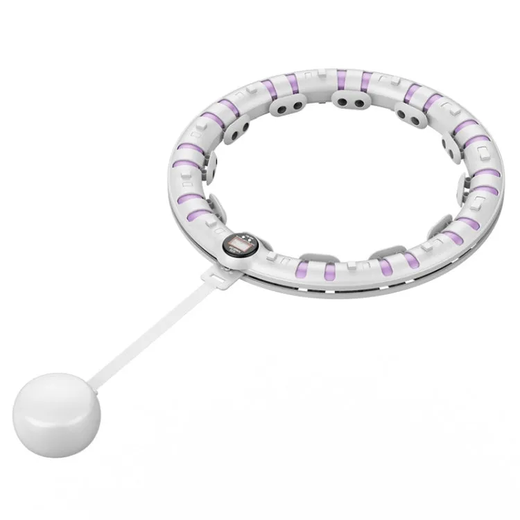 Slimming Massage Smart Counting Weight-Bearing Fat Loss Fitness Circles, Specification: 12 Knots (Taro Purple)