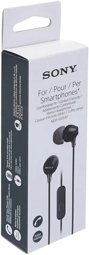 Sony In-Ear Headphones Black | MDREX15APBCE7