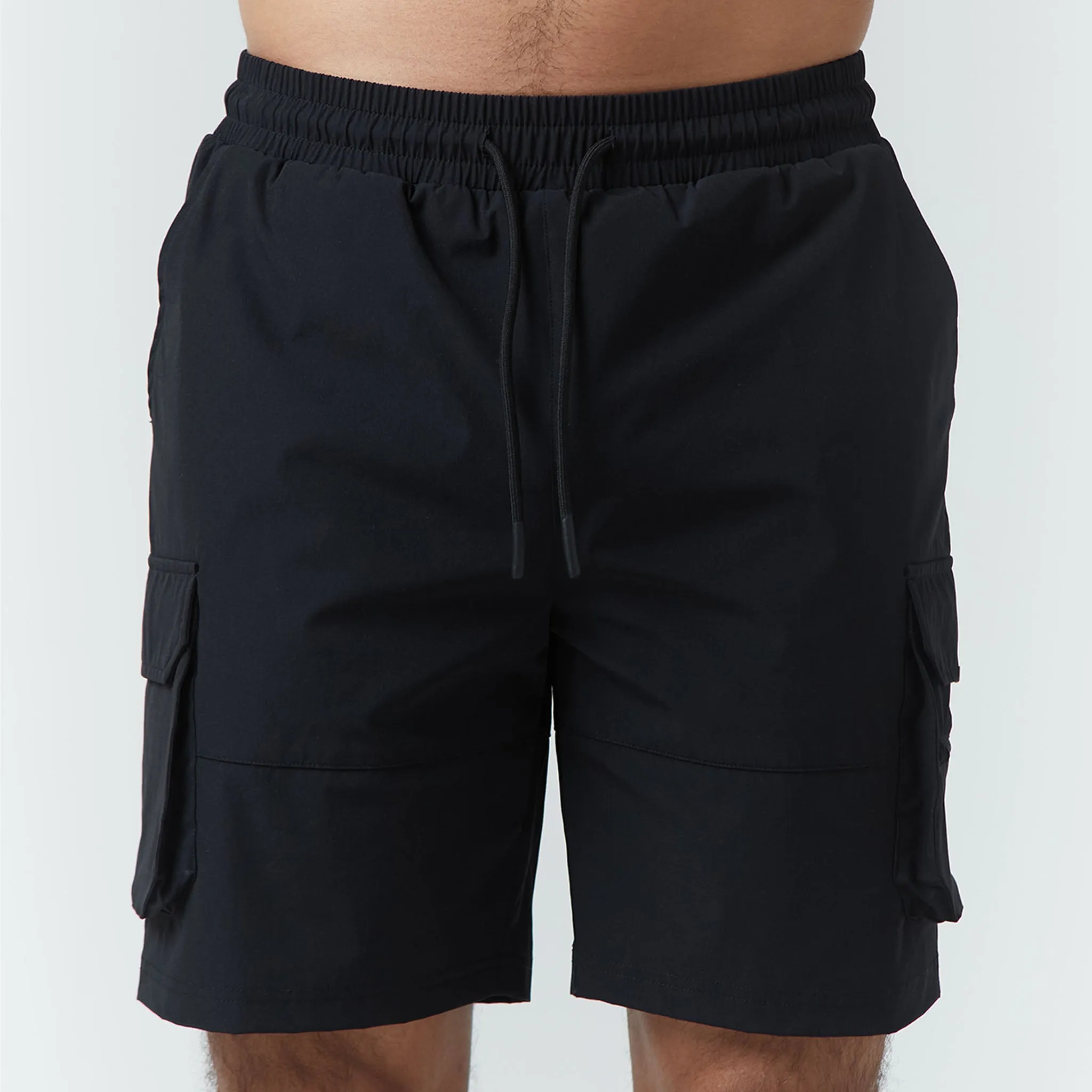 Tech Stretch Poly Cargo Short | Black