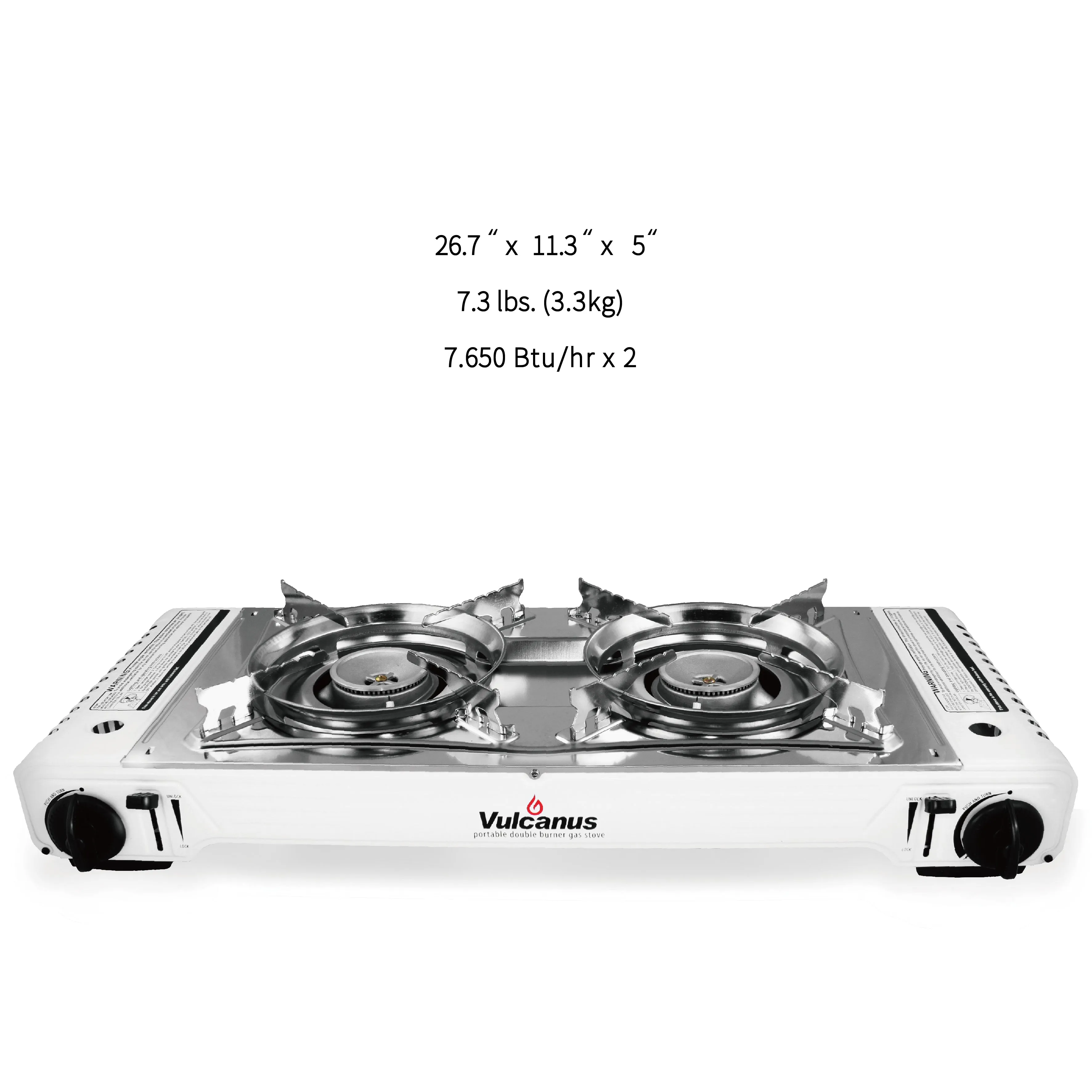 Vulcanus LMSD-5800 Portable double burner gas stove, Free shipping (Excluding HI, AK)