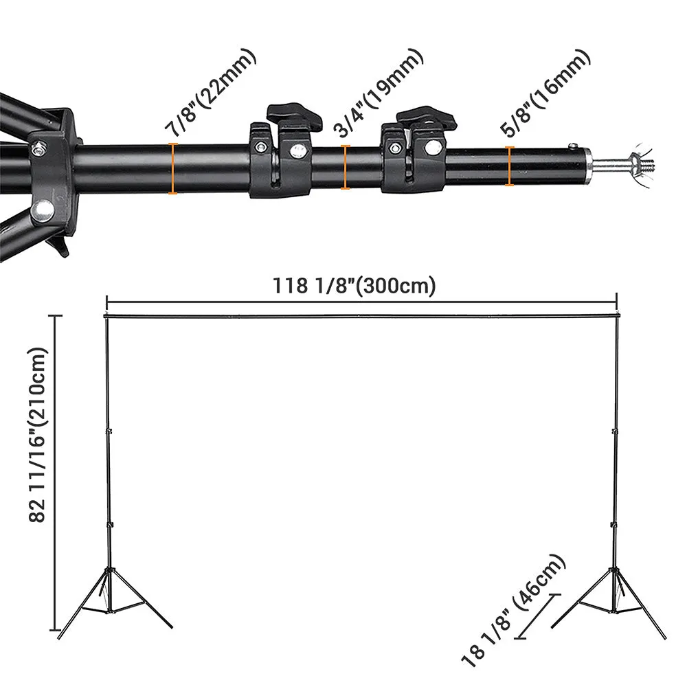 Yescom 10'x7' Adjustable Photography Background Support